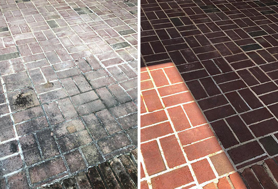 Residential Stone Cleaning and Color Enhancement After