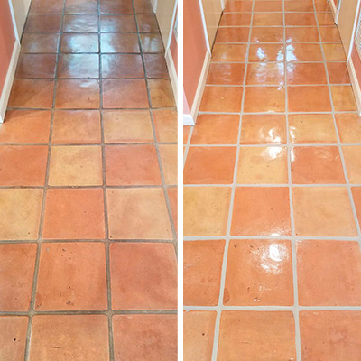 Make your terracotta colors pop-up with a tile and grout cleaning and sealing process