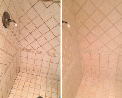 Shower Restored by Our Tile and Grout Cleaners in San Luis Obispo, CA