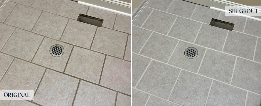 Floor Before and After a Flawless Tile Sealing in Santa Barbara, CA