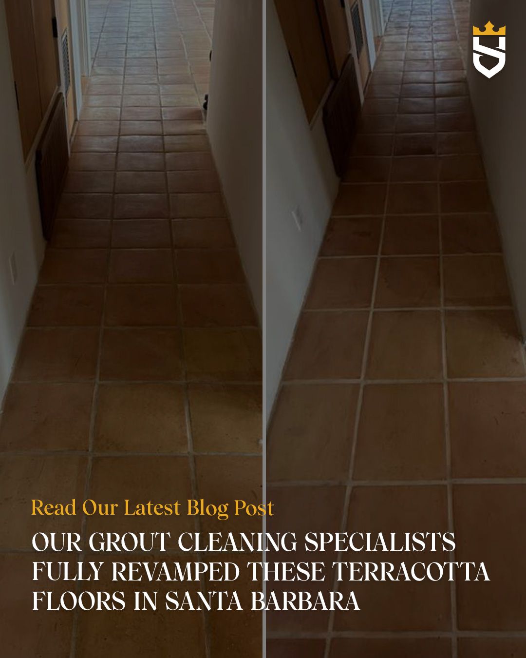 Our Grout Cleaning Specialists Fully Revamped These Terracotta Floors in Santa Barbara