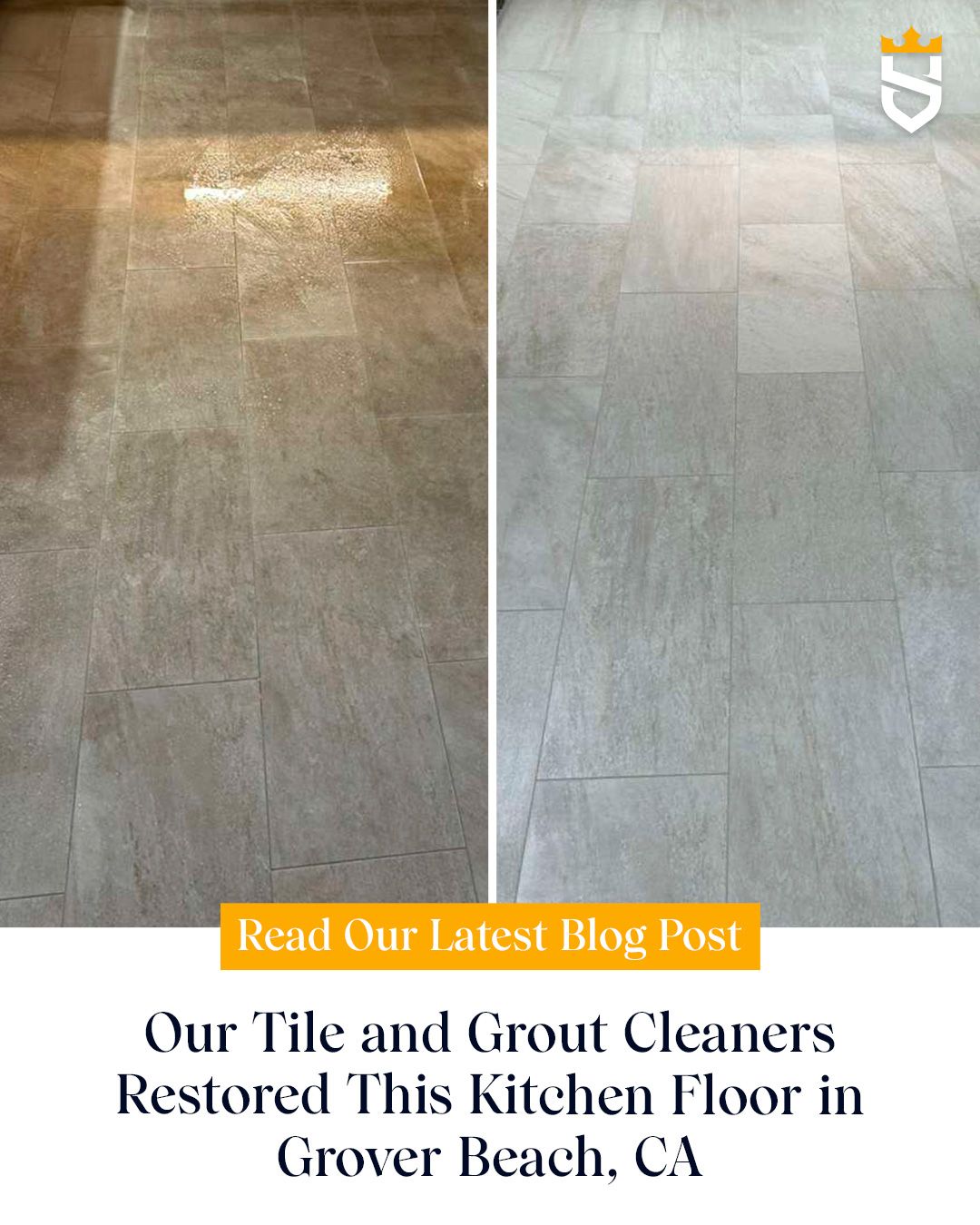 Our Tile and Grout Cleaners Restored This Kitchen Floor in Grover Beach, CA