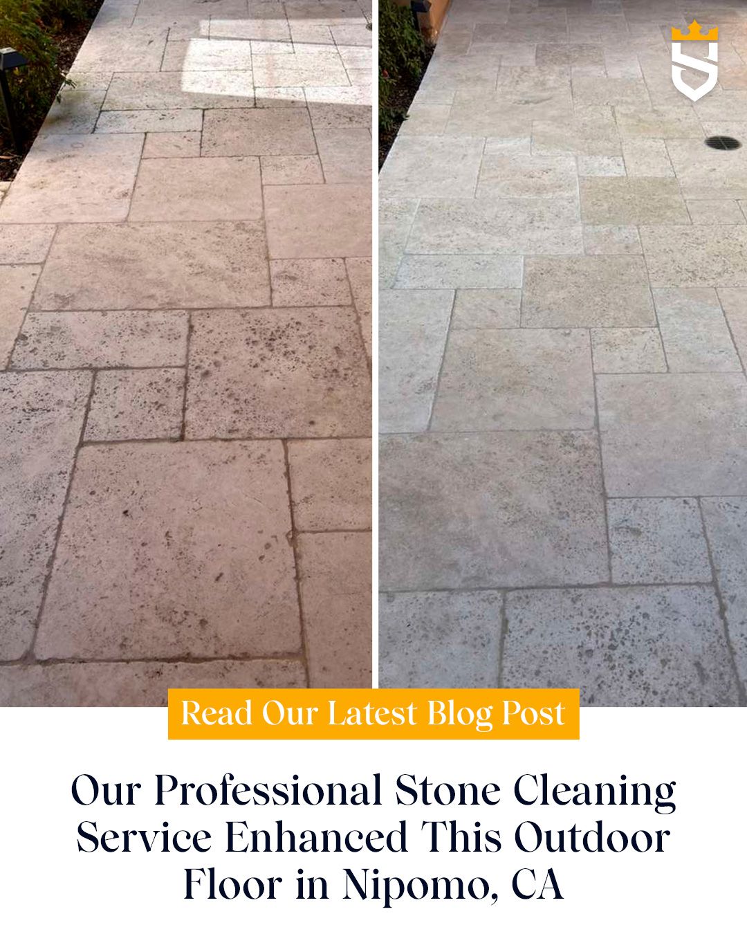 Our Professional Stone Cleaning Service Enhanced This Outdoor Floor in Nipomo, CA