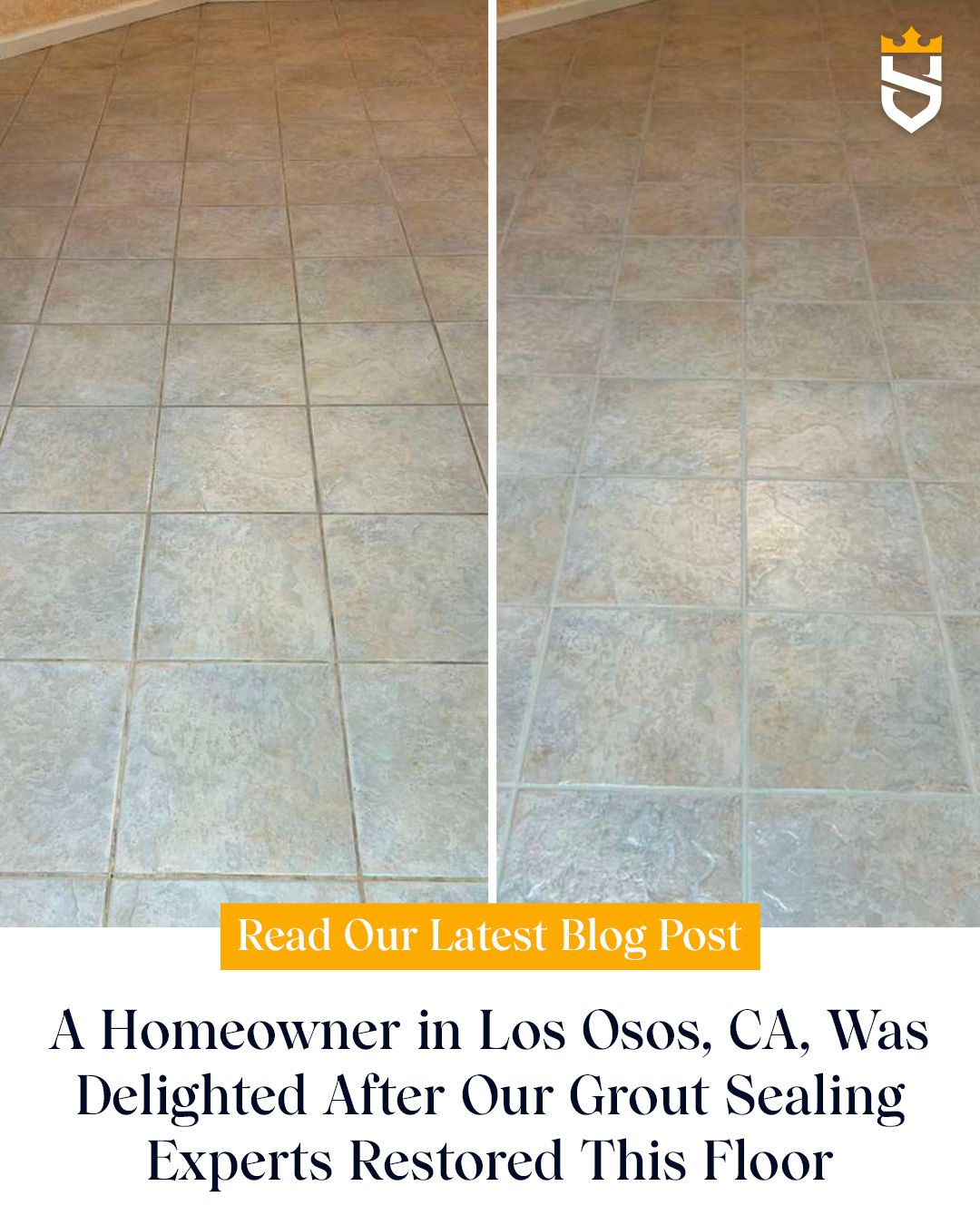 A Homeowner in Los Osos, CA, Was Delighted After Our Grout Sealing Experts Restored This Floor